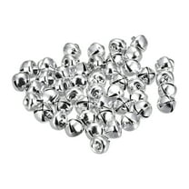 8mm Jingle Bells Craft Bells Carbon Steel Electroplating Silver Tone 48 Pack