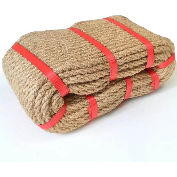 8mm Jute Rope - 164ft Heavy Duty Natural Jute String for Gardening, Crafts, Packaging, DIY Projects & More - Strong, Durable & Biodegradable - Perfect for Plant Tying, Home Decor & Outdoor Use