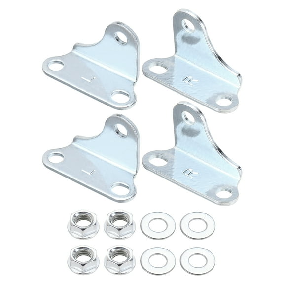 8mm L-Type Mounts Brackets,Ball Stud Mounting Bracket,4pcs Silver
