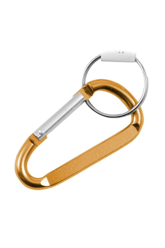 8mm Large 3.25" Carabiner Clip Key Chain - Orange