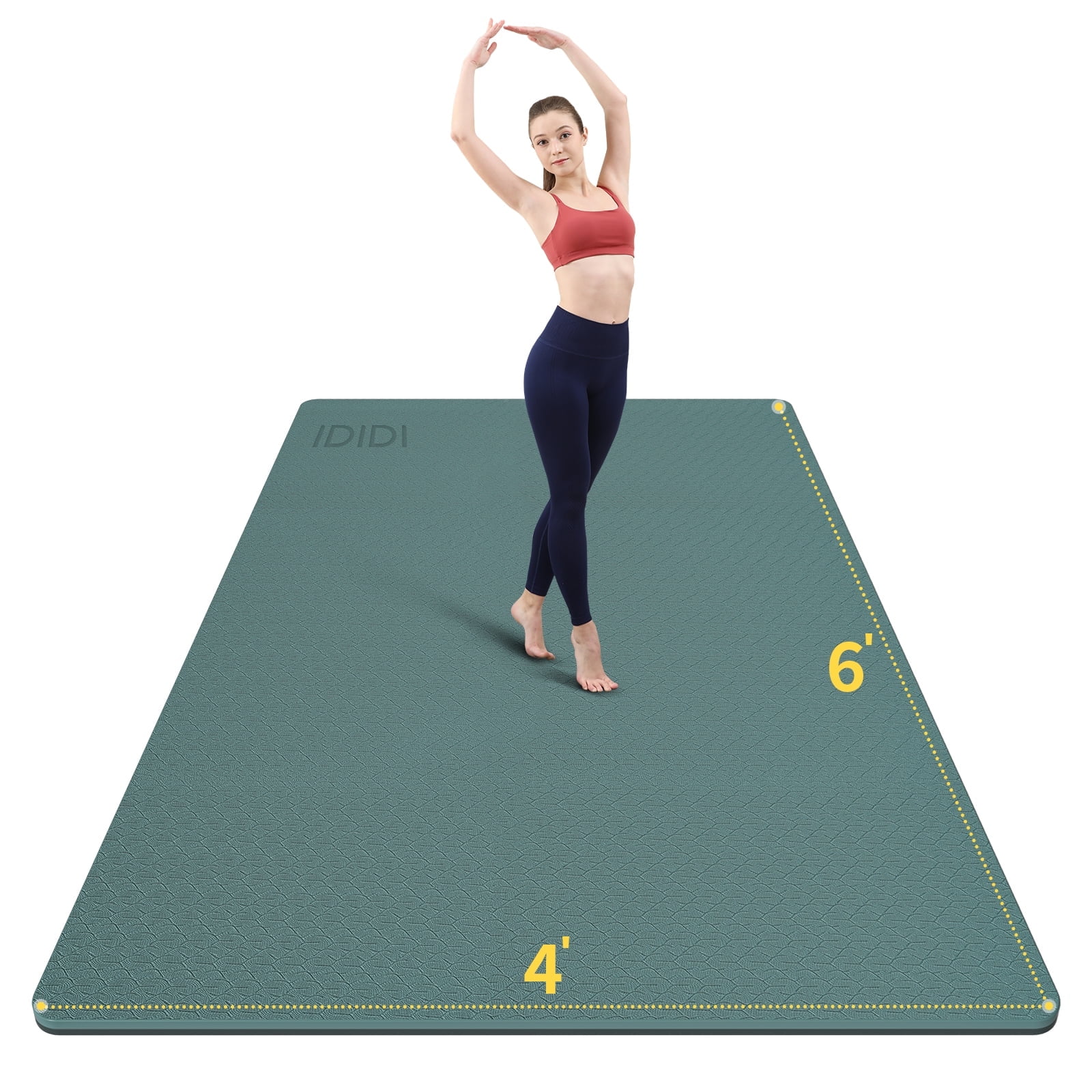 Manduka Pro Yoga Extra Wide Gym Mat 8mm Large Yoga Mat (6'x 4') With