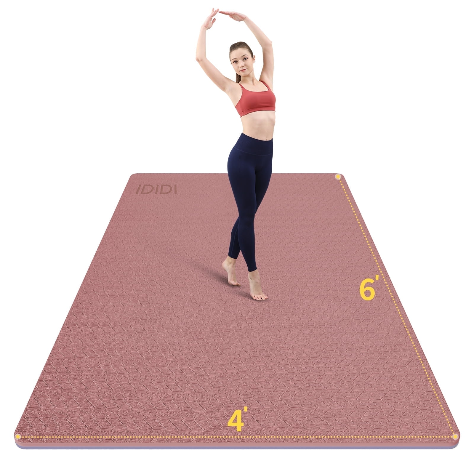 Foldable 8mm Thick TPE Yoga Mat - 71"x24", Non-Slip, Portable For Travel, Pilates, Home & Outdoor Workouts