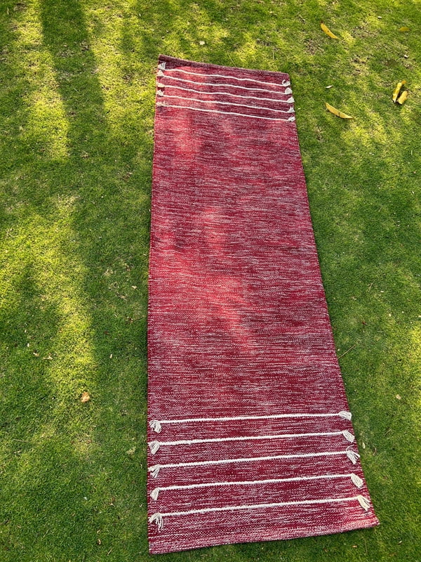 Mat Wo 8mm Large Yoga Mat (6'x 4') with Wool Jute Fabric - Extra Long and Wide ...