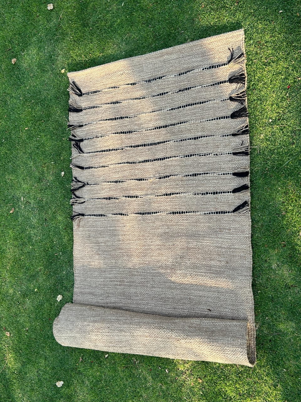 Mat Wo 8mm Large Yoga Mat (6'x 4') with Wool Jute Fabric - Extra Long and Wide ...