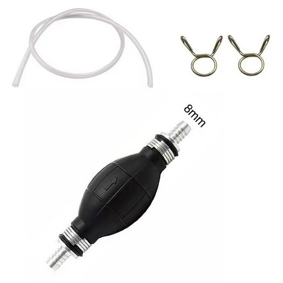8mm Manual Fuel Pump High Flow Car Motorcycle Hand Water And Petrol Transfer Pump With 1m&0.8m Hose For Car Boat For Oil