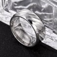 thumbnail image 1 of 8mm Men's Blue/Gold/Silver Twisted Band Titanium Steel Wedding Ring Sz 8/9/10/11, 1 of 8