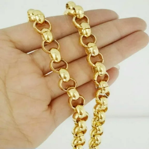 8mm Mens Womens Stainless Steel Silver Gold Rolo Link Chain Necklace Or Bracelet
