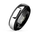 thumbnail image 1 of 8mm Milled Edge Two Tone IP Stainless Steel Band Men's Ring (SIZE: 12), 1 of 1