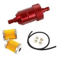 thumbnail image 1 of 8mm Motorbike CNC Aluminum Filter Element Reusabl Cleanable Fuel Filter Oil Line, 1 of 6