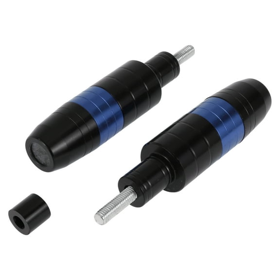 8mm Motorcycle Slider Frame Aluminum Alloy Wheel Fairing Protection Crash Pad Protector Guard 21mm 117mm Blue 2 Pcs
