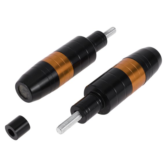 8mm Motorcycle Slider Frame Aluminum Alloy Wheel Fairing Protection Crash Pad Protector Guard 21mm 117mm Orange 2 Pcs