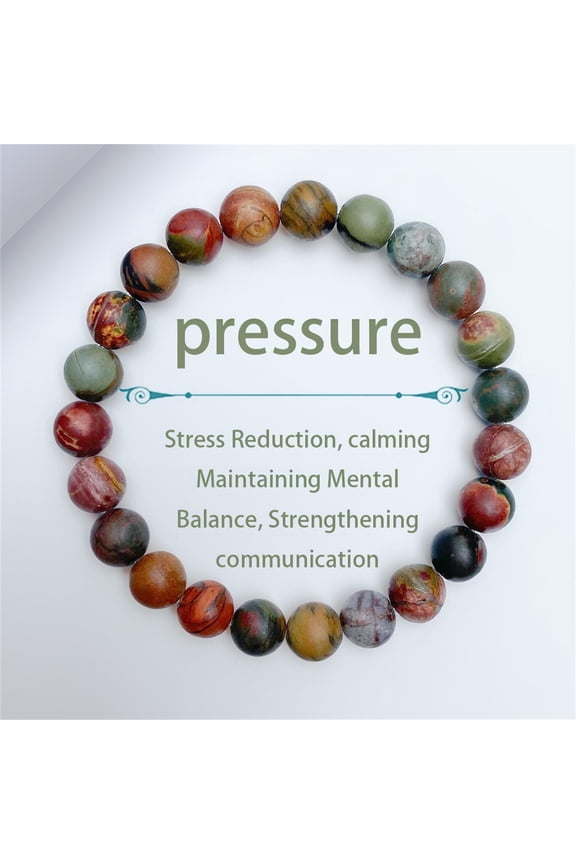 8mm Natural Gemstone Stretch Bracelet â Handmade Healing Energy Bracelet for Women & Men, Unisex Yoga Meditation Jewelry for Stress Relief & Spiritual Balance