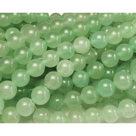8mm Natural Green Aventurine Smooth Round Beads ForJewelry Making