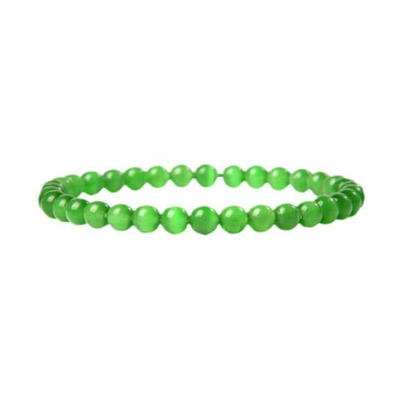 8mm Natural Stone Green Bead Diameter Bracelet Adjustable Bracelet Wealth E1G7