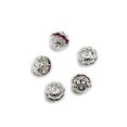 thumbnail image 1 of 8mm Pack Of 10 Purple Cubic Zirconia "Cz" Spacer Round Beads In Silver ForJewelry Making, 1 of 1