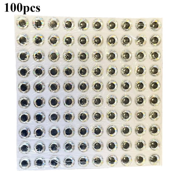 8mm Plastic Craft Eyes for DIY Doll Making with Enhanced Adhesion