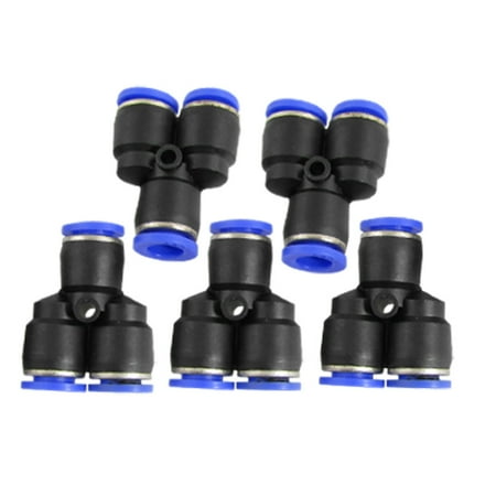 8mm Pneumatic Air Pipe Connection Y Quick Fittings 5Pcs