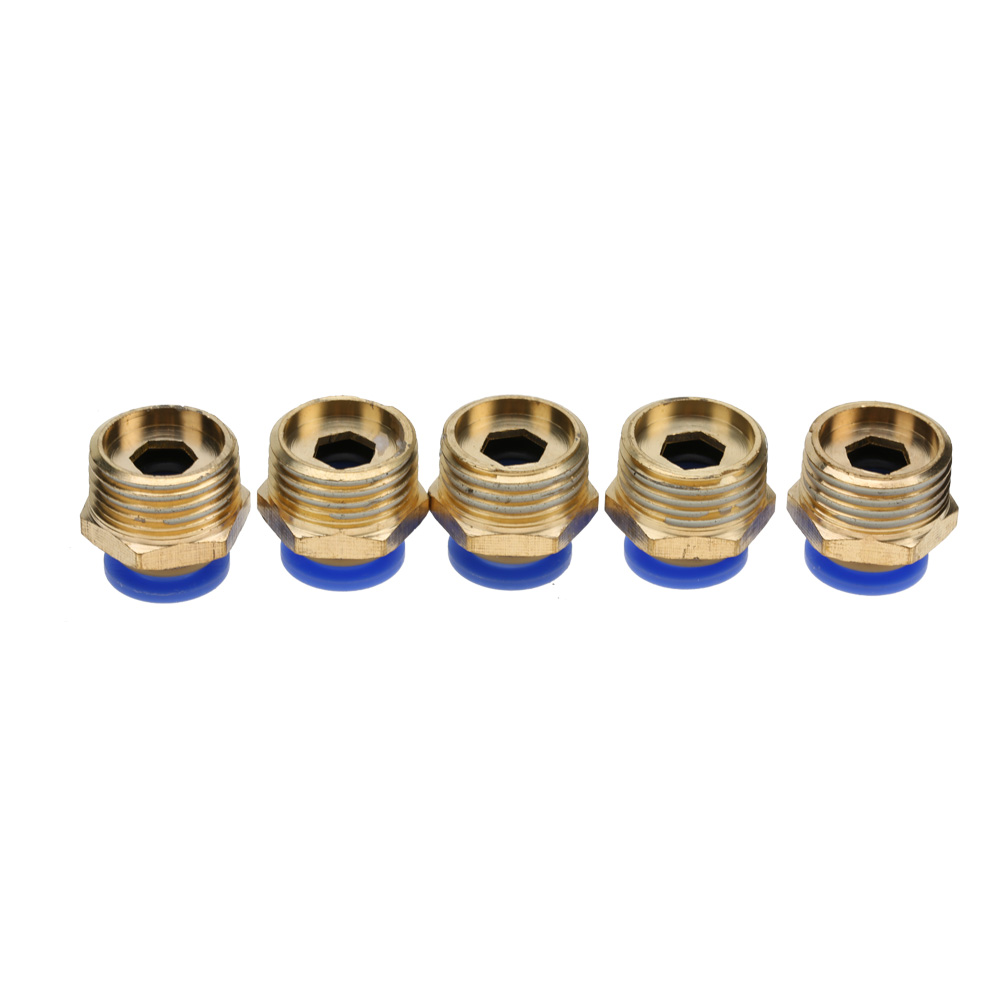 8mm Pneumatic Quick Fittings,Air Pipe Push In Quick Fittings Male Thread Straight Connector, For