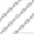 thumbnail image 1 of 8mm Puffed Marina / Mariner Link Italian Chain Necklace in .925 Sterling Silver w/ Rhodium, 1 of 2
