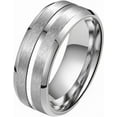 thumbnail image 1 of 8mm Purple Color Stainless Steel Matte Brushed Classic Plain Wedding Band Ring, 1 of 2