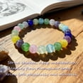 thumbnail image 1 of 8mm Rainbow Selenite Bracelet, Iridescent Natural Stretch Bracelet with Cat-Eye Effect, Handmade Meditation & Energy Healing Unisex Jewelry Gift for Women & Men, 1 of 5