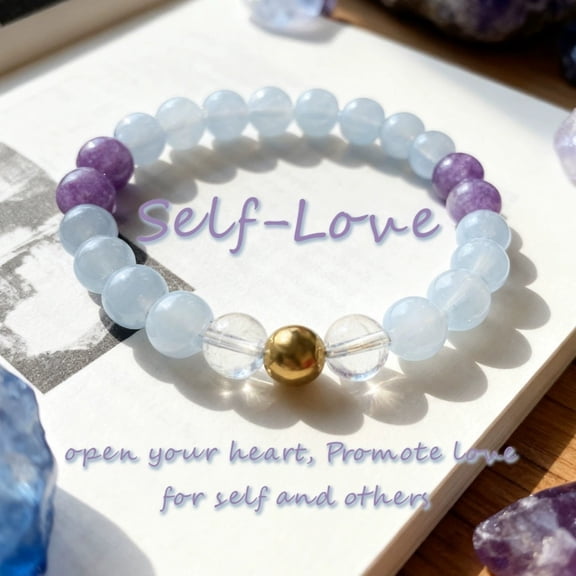 8mm Rainbow Selenite Bracelet, Iridescent Natural Stretch Bracelet with Cat-Eye Effect, Handmade Meditation & Energy Healing Unisex Jewelry Gift for Women & Men