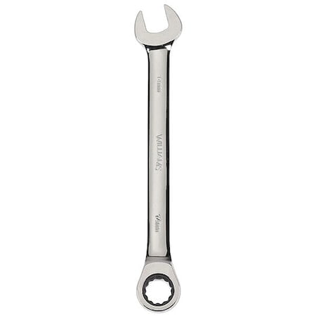 8mm Ratcheting Combination Wrench - 12 Point Ratcheting Box End & Standard Open End With High Polish Chrome Finish. Williams® # JHW1208MNRC