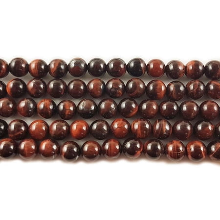 8mm Red Tiger Eye Smooth Round Beads Genuine Gemstone Natural Jewelry Making
