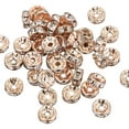 thumbnail image 1 of 8mm Rhinestones Spacer Beads Round Crystal Charm Rondelle Loose Beads for DIY Bracelet and Necklace Jewelry Making, 1 of 8