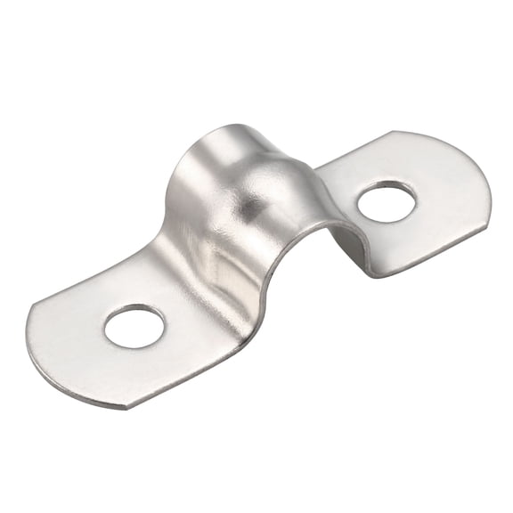 8mm Rigid Pipe Strap, 304 Stainless Steel, 2 Hole Clamps, 10 Pcs