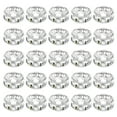 thumbnail image 1 of 8mm Rondelle Spacer Beads, Crystal Rhinestone Bead Spacers, Silver Tone, 50 Pack, 1 of 5