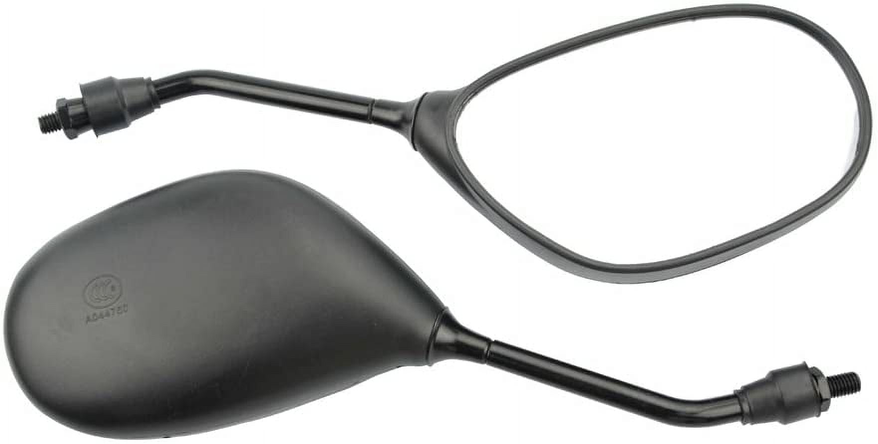 8mm Scooter and Motorcycle Black Plastic Side Mirrors Replacement for 50 cc - 250 cc Quad Dirt Bike Go Kart 7/8" Handlebar Motorcycle Replacement
