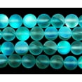 thumbnail image 1 of 8mm Sea Blue Moonlight Crystal Matte Round Beads Genuine Gemstone Natural Jewelry Making, 1 of 1