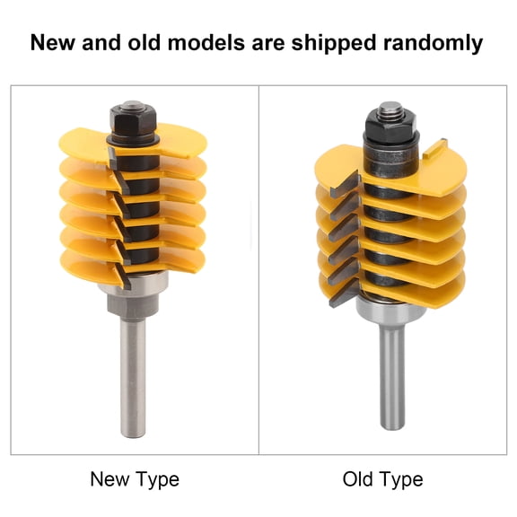 8mm Shank Carbide Woodworking Finger Joint Router Bit Milling Cutter, 110mm Height, Anti-Backlash Design, Yellow