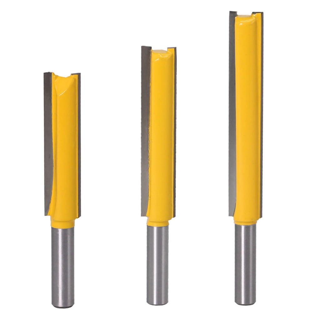 Neon Bit Grooving 8mm Shank Straight Flush Trim Extra Long Router Bit for T Slot Grooving ...