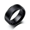 thumbnail image 1 of 8mm Silver/Black/Gold Plating Stainless Steel Band Rings Men/Womens Ring Sz 6-13, 1 of 6