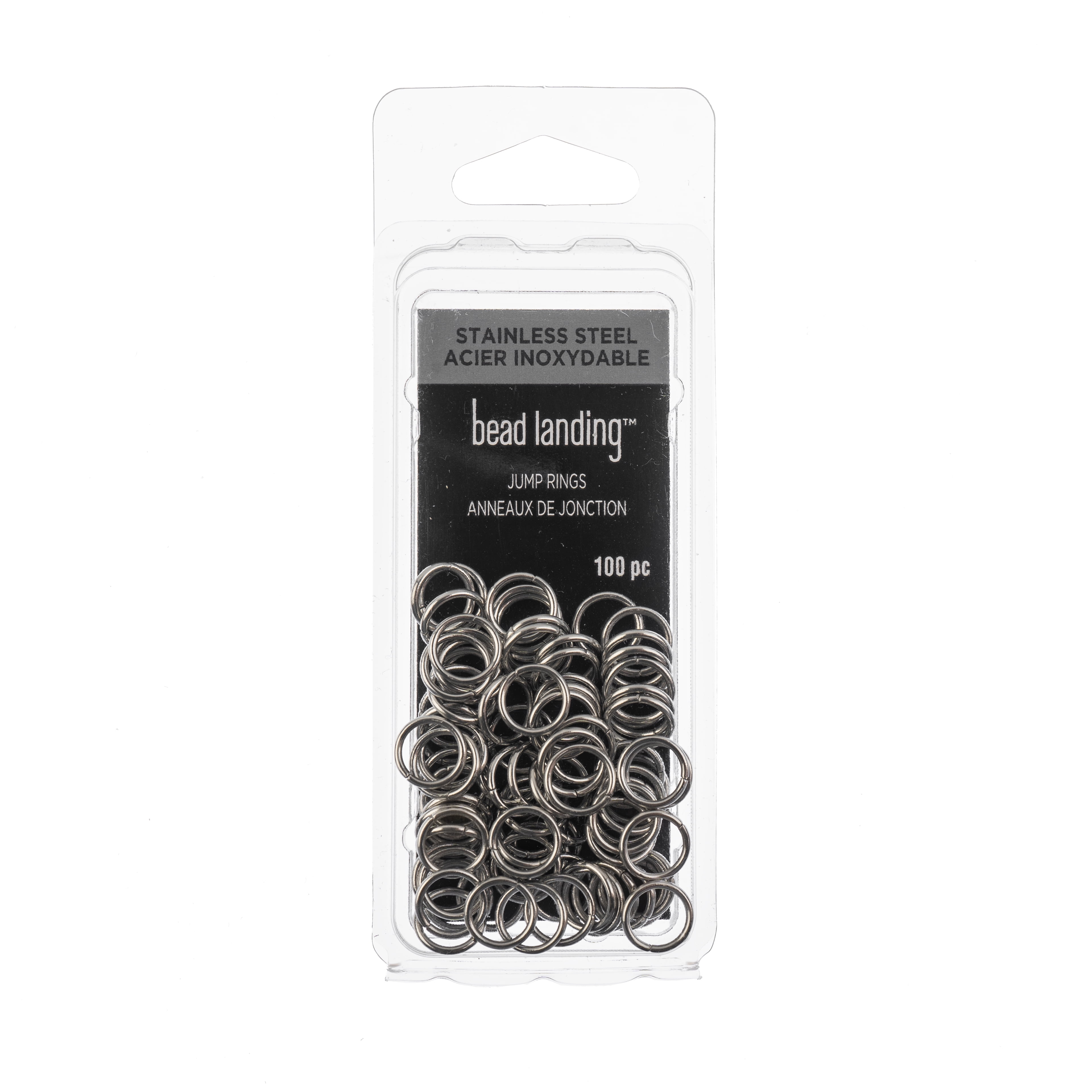 8mm Silver Jump Rings by Bead Landing – 100 Pieces Each (1,200 Total) - 18K Gold-Plated Brass & Stainless Steel for Jewelry Making - 12 Pack