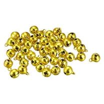 8mm Small Jingle Bells for Craft DIY Christmas Vacuum Plating Gold Tone 48 Pack