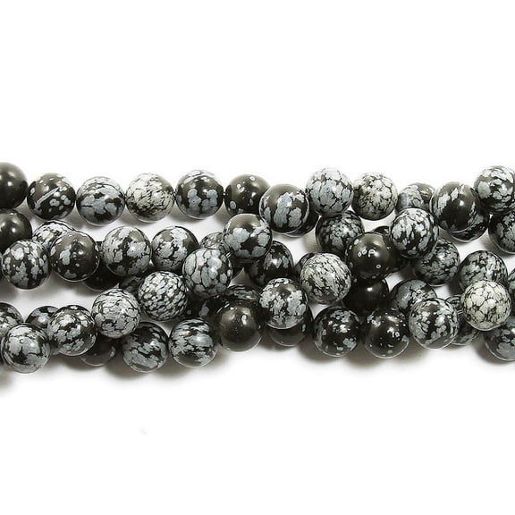 8mm Snowflake Obsidian Round Beads ForJewelry Making