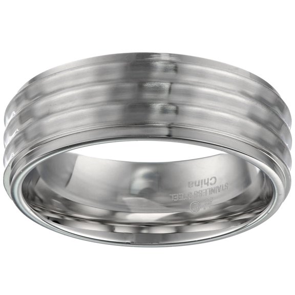 8mm Stainless Steel Ring Hammer Finish