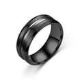 thumbnail image 1 of 8mm Stainless Steel Ring Man's Band Silver/Gold/Black/Blue/Multi-color Size 6-13, 1 of 5