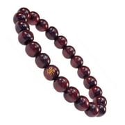 8mm Tibetian Red Wood Buddhist Mala Prayer Stretch Bracelet Chinese Calligraphy Buddhist Prayer Beads Stretch Bracelet, Protection, Ideal Meditation Accessory