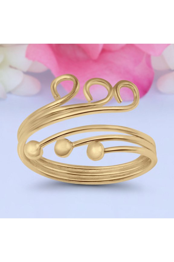 8mm Triple Band Toe Ring 925 Sterling Silver Thin Adjustable Stylish Rings For Women