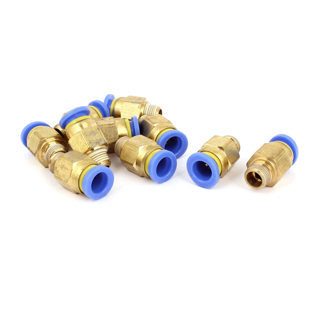 5 Raccords Rapides Pneumatiques En L – Filetage Mâle 1/4BSP Pour Tube 8mm – Neuf, Origine Chine