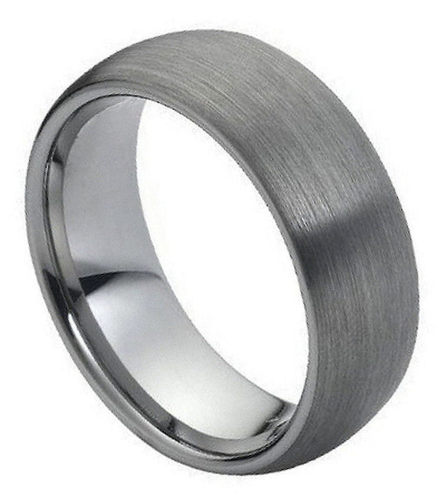 8mm Tungsten Carbide Domed Classic Brushed finish Wedding Band Ring For Men Or Ladies - Walmart.com