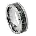 thumbnail image 1 of 8mm Tungsten Carbide SShiny Beveled Edge with Black Sandstone Carbon Fiber Inlay Wedding band Ring for Men and Ladies, 1 of 6