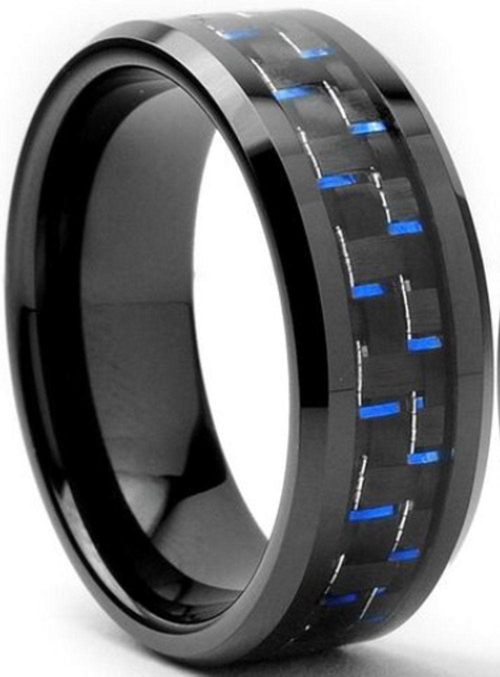MJ Metals 4mm Tungsten Carbide Wedding Band – Purple, Pink, Or Blue Carbon Fiber Inlay, Comfort Fit - View #11