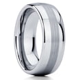 thumbnail image 1 of 8mm Wedding Ring,Silver Tungsten Ring,Tungsten Carbide Ring,Engagement Ring,Anniversary Ring, 1 of 4