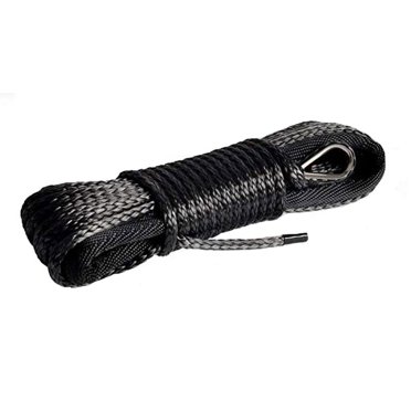 1/4" X 50' Synthetic Winch Rope – 10,000 Lbs Breaking Strength, Blue With Sheath