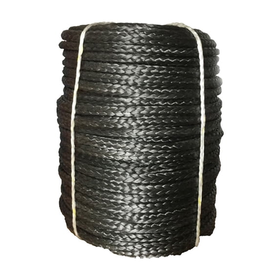 8mm X 40m 12 Strand Extreme UHMWPE Synthetic Winch Rope Plasma Line For ATV UTV SUV 4X4 4WD Boat Off-road ,Durable & Safe